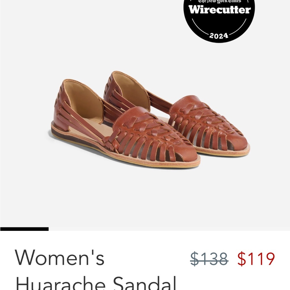 Nisolo Women's Tan Huarache Sandals